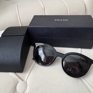 Prada Women's Low Bridge Fit Sunglasses Black
